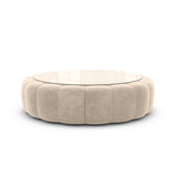 ROUND Couchtable with glas top TAVIRA