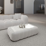 LONG Couchtable with glas top LIARA