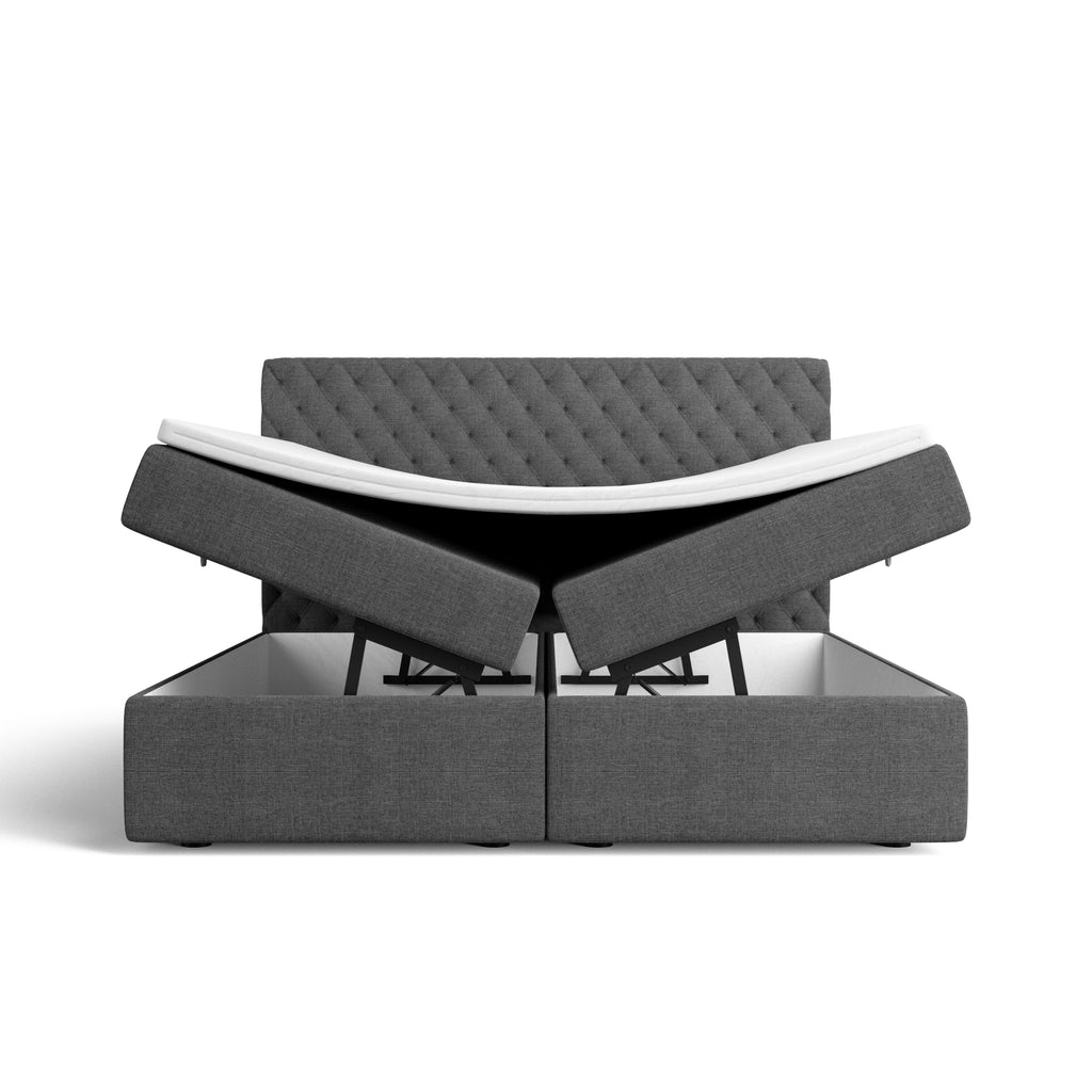 140x200 Boxspringbed MISTURA with storage & topper – LUSSO - my way of ...