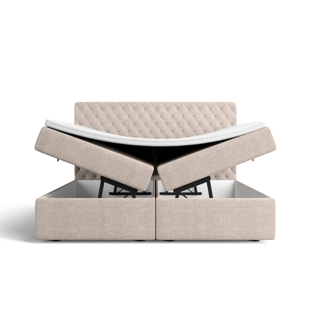 140x200 Boxspringbed MISTURA with storage & topper – LUSSO - my way of ...