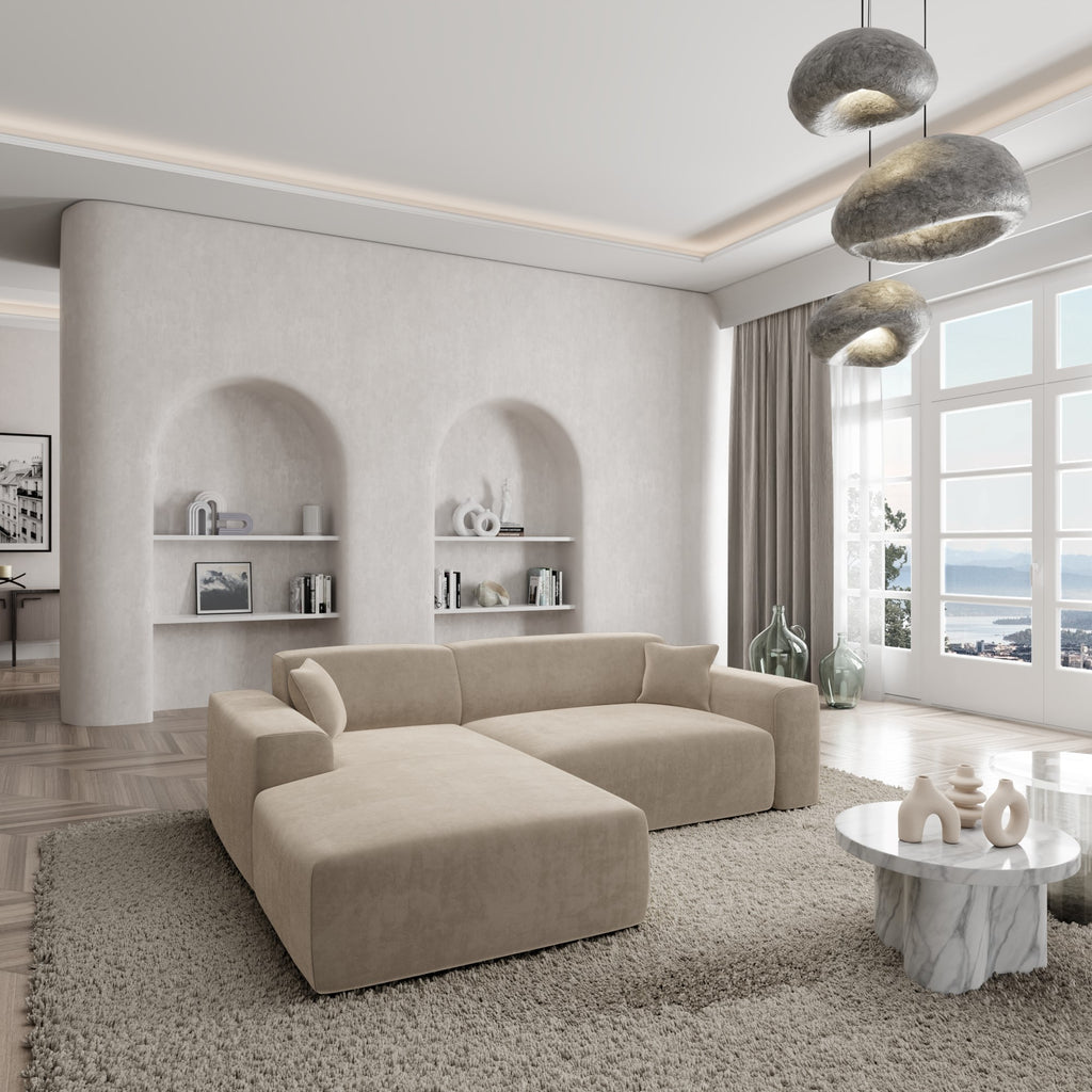 L-Form Sofa GENOVA mit Bett- und Stauraumfunktion – LUSSO