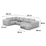 U form Sofa LUNA